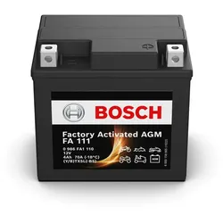 Motorradbatterie BOSCH 0 986 FA1 110 AGM 12V 4Ah 70A FA111