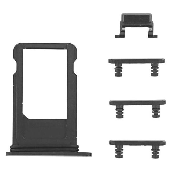 OEM Button Set für iPhone SE (2020) schwarz (Apple iPhone SE (2nd Gen)) (25446260)