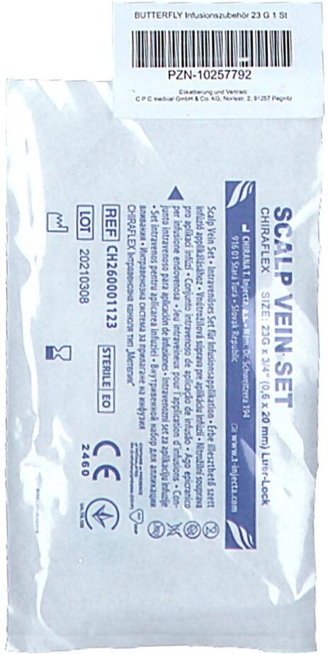 Butterfly Infusionszubehör 23 G Cpc