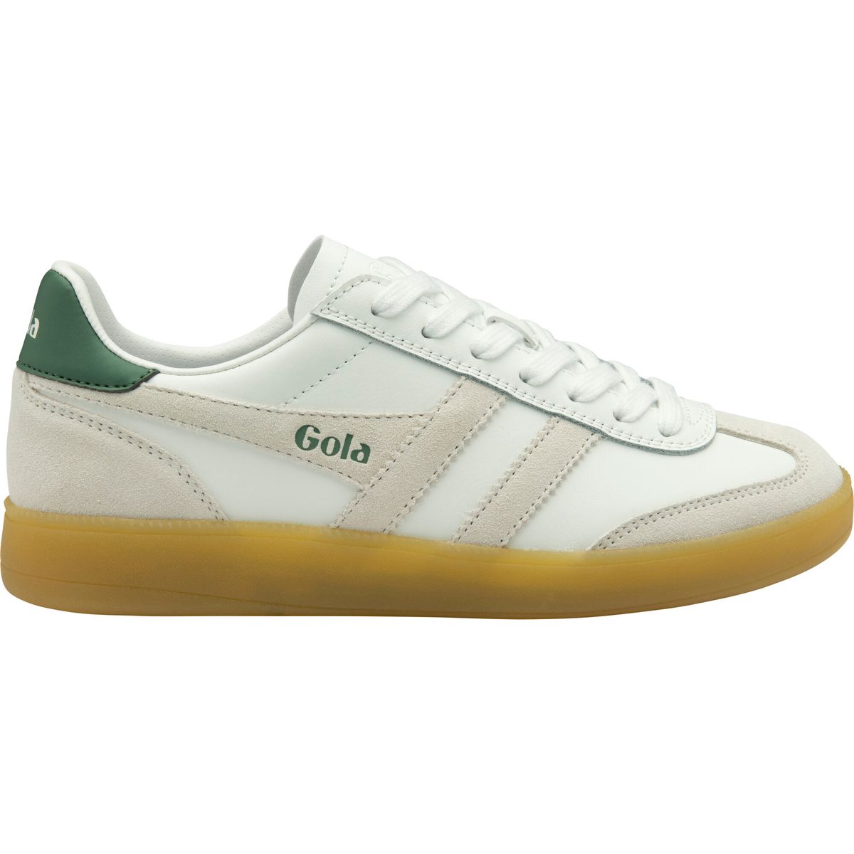 Gola Viper Leather Sneaker Women white/white/evergreen/gum (WW) 39 CLB744-WW-39-whitewhiteevergreengum