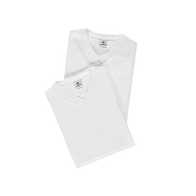 T-Shirt LERROS "V-Neck Doppelpack T-Shirt in Premium Baumwollqualität", Herren, Gr. 3XL, weiß, 100% Baumwolle, V-Ausschnitt, Shirts T-Shirt
