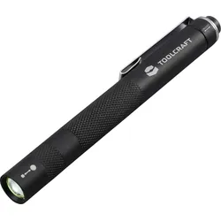 Toolcraft, Taschenlampe, TO-8985333 Penlight batteriebetrieben Schwarz (13.66 cm, 170 lm)