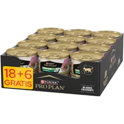 PRO PLAN Sterilised Feuchte Pastete mit Lachs und Thunfisch Nassfutter für Katzen 24x85g