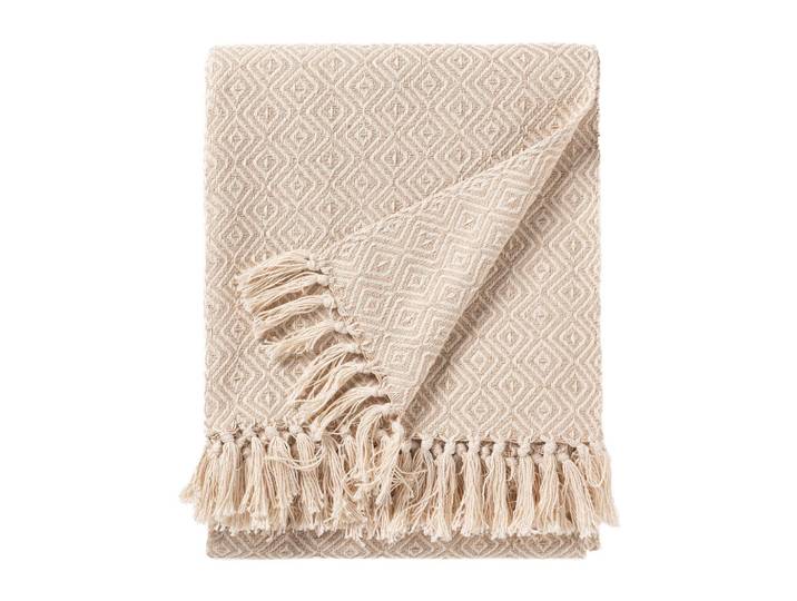 benuta Baumwolldecke Jasmin Beige 125/150 cm, Textil, Ethno, Rechteckig, 125x150 cm, Heimtextilien, Wohntextilien, Decken