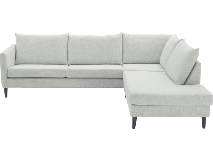 Ecksofa GOODPRODUCT Rekvik L-Form , grau (hellgrau), B:258cm H:79cm, Sofas, Ecksofa, mit Wellenunterfederung, mit Massivholzfüssen