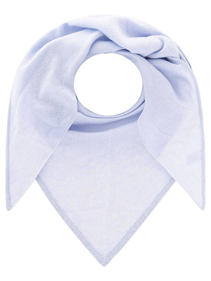Zwillingsherz Kaschmir-Dreieckstuch in Hellblau - (L)174 x (B)70 cm - onesize