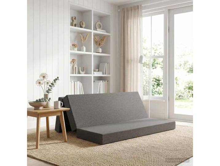 ZXQVLMRS Faltbares Schlafsofa, Klappbett, 180x67x45 cm Hellgrau Platzsparendes Design, Weicher Polyesterbezug, Mit Reißverschluss