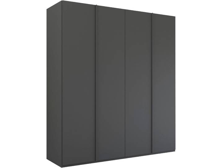 Kleiderschrank RAUCH Drehtürenschrank Schrank Garderobe Wäscheschrank SKAT MERIDIAN , grau (graphit), B:201cm H:223cm T:63cm, Holzwerkstoff, Schränke, Kleiderschrank, mit Schubladeneinsatz, Wäscheeinteilung, Innenspiegel MADE IN GERMANY