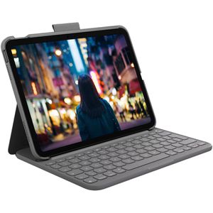 Logitech Tablet-Hülle Slim Folio, 920-011423, grau, für Apple iPad A16 & 10. Generation, mit Tastatur
