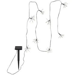 Solar Outdoor-Lichterkette ,Firework Solar' , 8 LED Lichtquellen , Sensor , warmweiß , 210cm