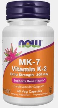 NOW MK-7 VITAMINA K-2 EXTRA STRENGTH 300mcg 60 CAPSULA