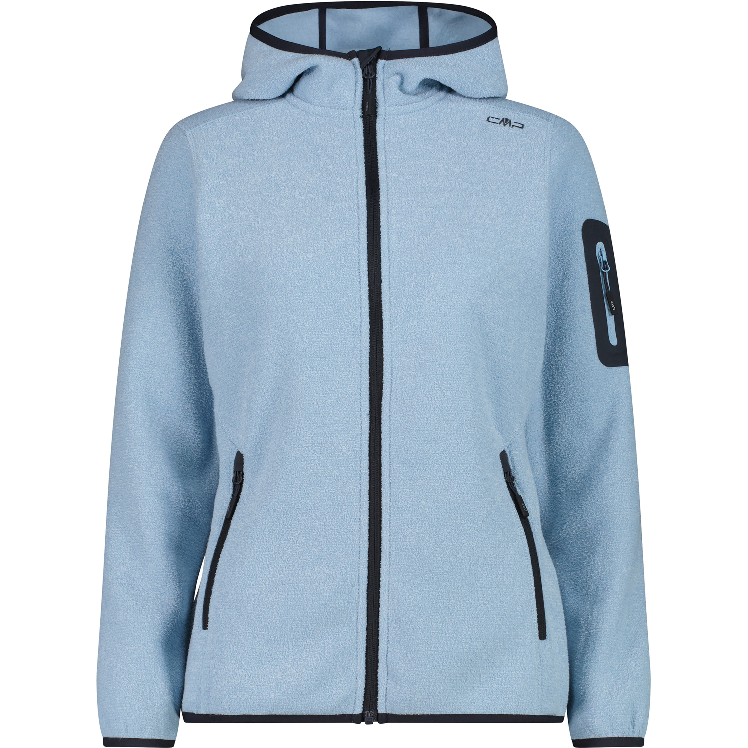 CMP Damen Fleecejacke blau Größe L Trekking Elastisch