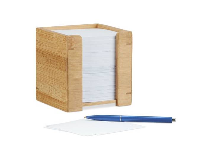 Relaxdays Cube mémo bambou