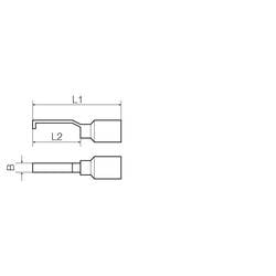 Weidmüller 9036290000 Stiftkabelschuh hakenförmig 0.205 mm² 1.50 mm² Teilisoliert Schwarz 100 St.
