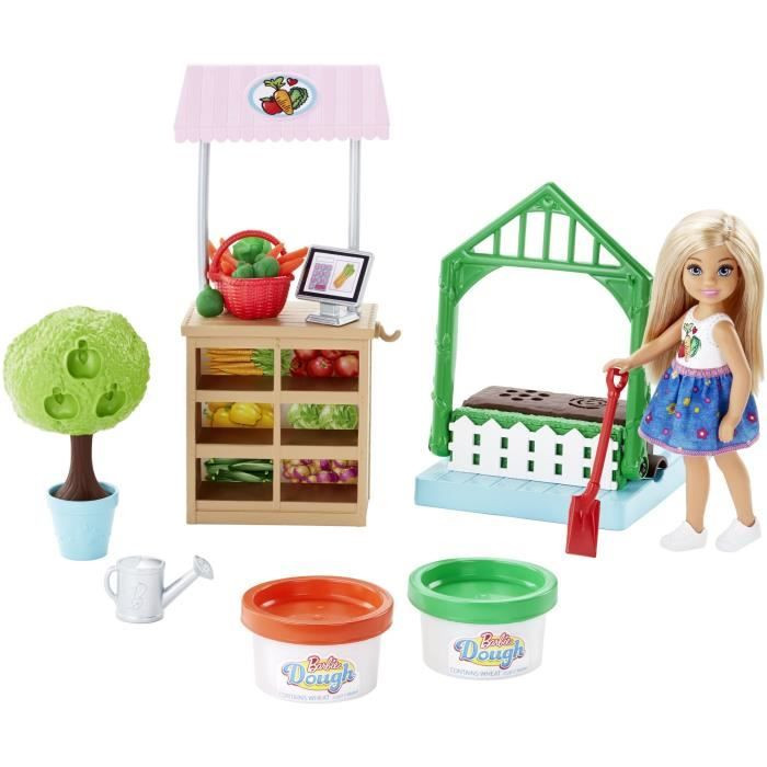 Mattel Barbie Koken & Bakken Groenteplantage Chelsea pop en speelset FRH75