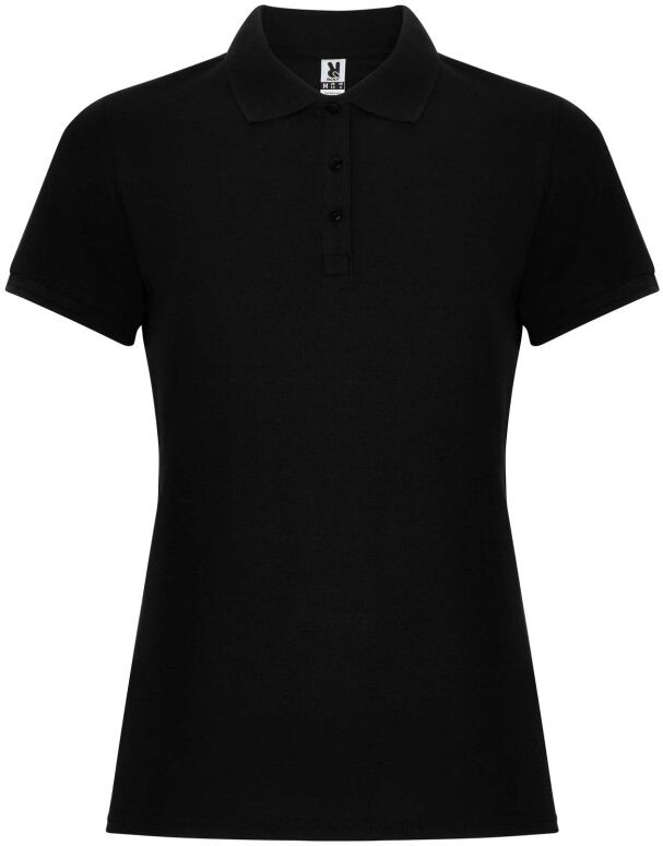 Polo personnalisé femme à manches courtes Pegaso Premium noir L