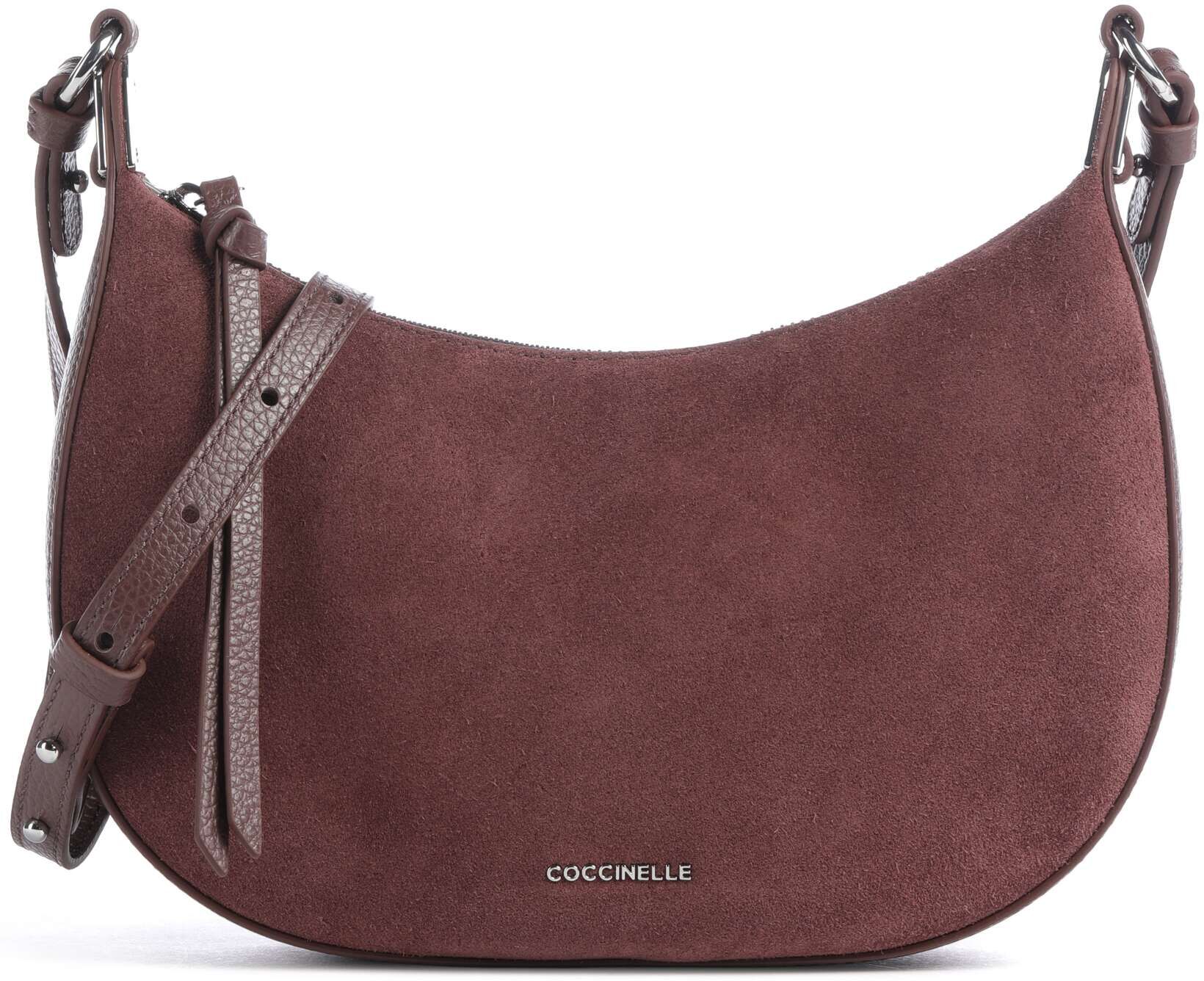 Coccinelle Fujiko Suede Umhängetasche aus Leder, rot