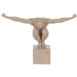 DAHEIM Deko-Figur Athlet 23 cm Polyresin Beige Sand