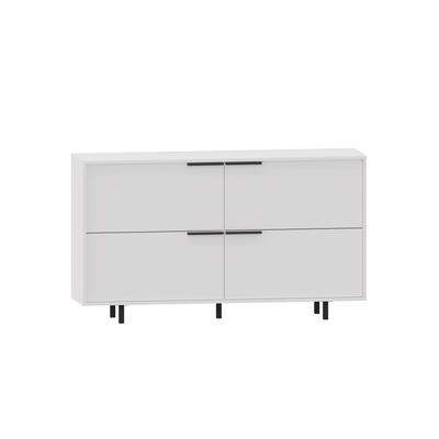 Sideboard OTTO HOME "Dinant", weiß, B:150cm H:86cm T:38cm, Holzwerkstoff, Sideboards, Sideboard, Kommode, mit 4 Klappen, Breite 150 cm