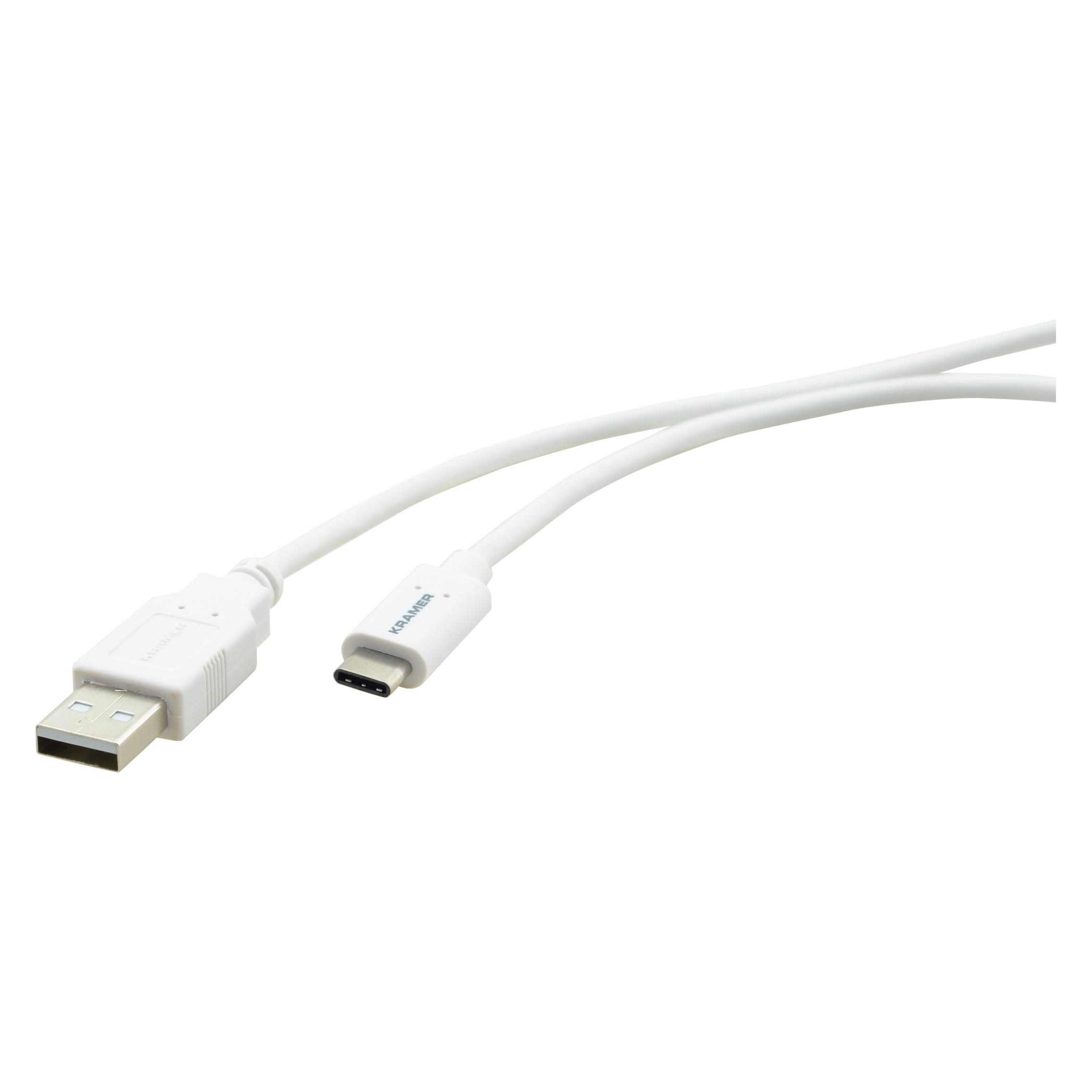 Kramer Electronics C-USB/CA-10 USB Kabel 3 m USB C USB A Männlich Weiss (3 m, USB 2.0) (96-02357210)