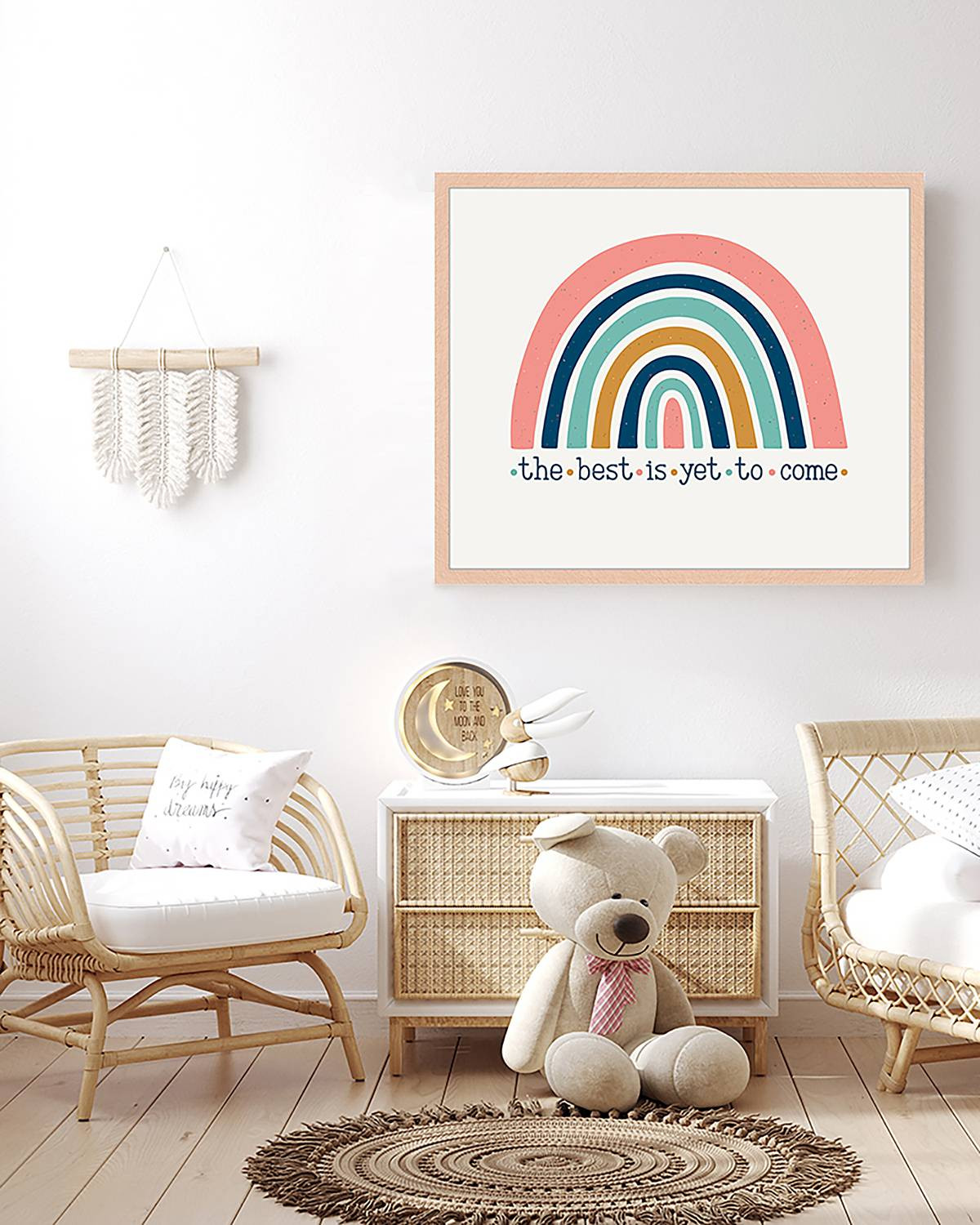 home24 Wanddecoratie The Best Is Yet To Come Poster in Meerdere Kleuren, 53 x 63 cm