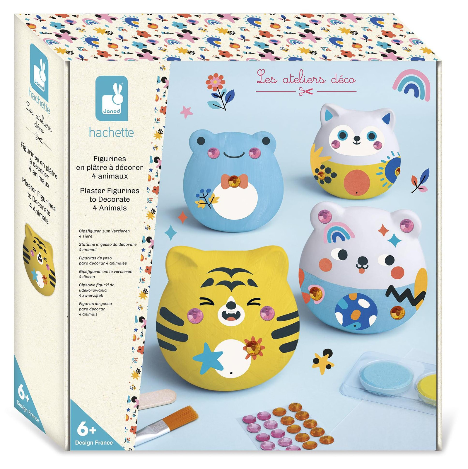 Janod Creatieve set: Gipsfiguren beschilderen voor kinderen