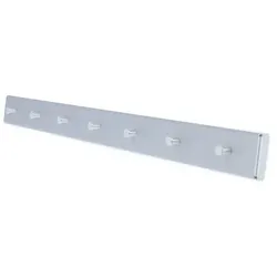 Garderobenleiste STRAIGHT lunasilber, 7 Haken