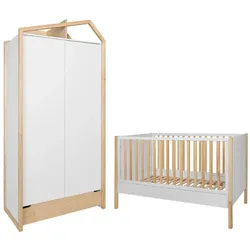 BABYZIMMER 2-teilig Juliette Weiß und Holz