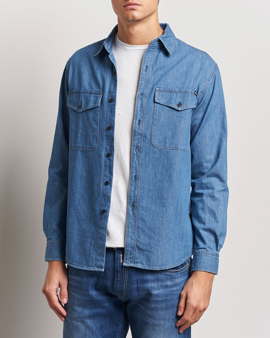 Replay Denim Shirt Medium Blue men XL Blå