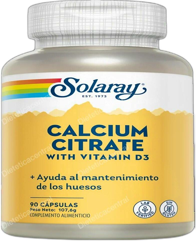 Solaray calcio citrato+vit d3 90 caps