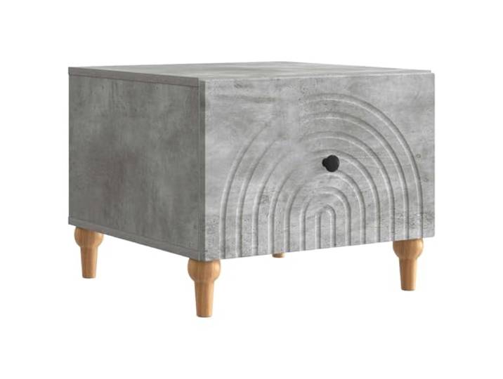 Couchtisch mit Schublade, grau, 49 x 50 x 40 cm, aus Holz, Vintage-Technik