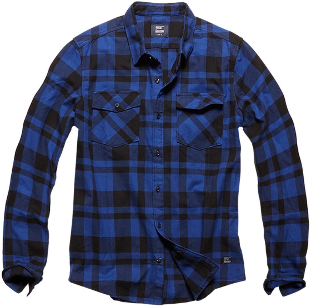 Vintage Industries Austin Hemd 3538-Bluecheck-S