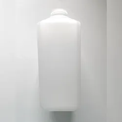 CleanSV®  Euroflasche Leerflasche eckig 1 Liter Kunststoff -- 5 Stück im Paket -- für Seifenspender und Desinfektionsspender