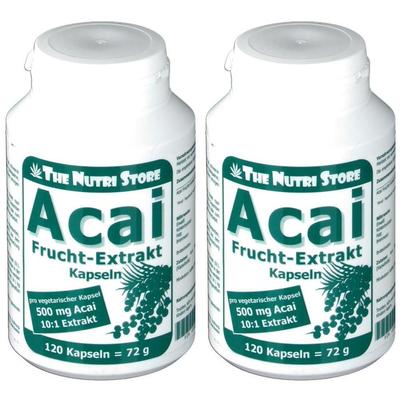 Acai Frucht Extrakt 500 mg vegetarische Kapseln 2x 2x120 St