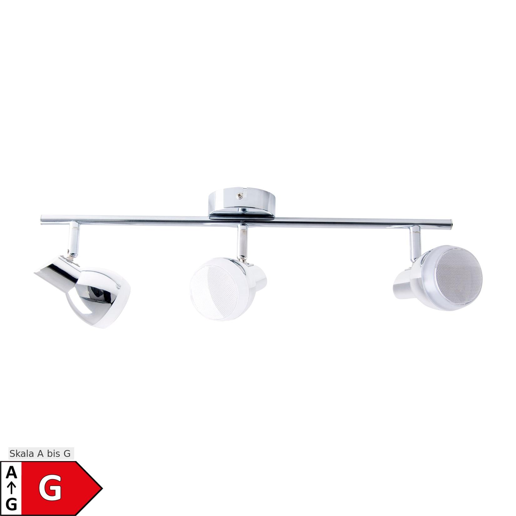 Näve 3er LED Wand-/Deckenschiene "CHROMEY" L:48cm