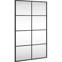 vidaXL Wandspiegel Schwarz 50x80 cm Rechteckig Eisen
