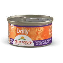 Almo Nature Daily Menu 85g Dose Katzennassfutter 24 x 85 Gramm Mousse Kaninchen