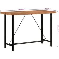 vidaXL, Bartisch, Tamelon (70 x 150 x 107 cm, 70 x 150 x 107 cm)