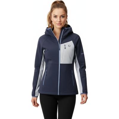 Funktionsjacke LPO "PAULA WMN", Damen, Gr. 44L, nachtblau, Softshell, 92% Polyester, 8% Elasthan, regular fit hüftbedeckend, mit Gummizug, Jacken Funktionsjacke, Jacquardstrick-Einsätze