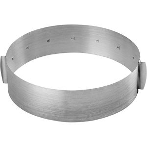 Metaltex Tortenring Viennoise, backofenfest, aus Edelstahl, von Ø 16 - 30 cm verstellbar, Höhe 8 cm