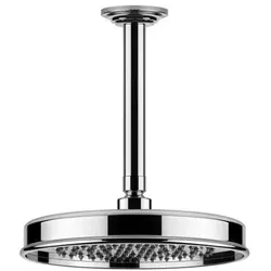 Gessi Venti20 Antikalk-Kopfbrause, D229mm, mit Gelenk und Deckenarm 288mm, Deckenmontage, 65152031, Farbe: Chrom