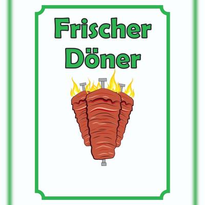 HB-Druck Frischer Döner Schild Hochkant A2 (420x594mm)