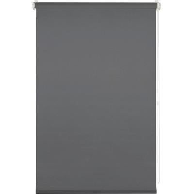 Seitenzugrollo GARDINIA "Uni Klemmrollo", grau (anthrazit), B:85cm H:150cm, Polyester, Rollos, Seitenzugrollo, Schraubmontage möglich
