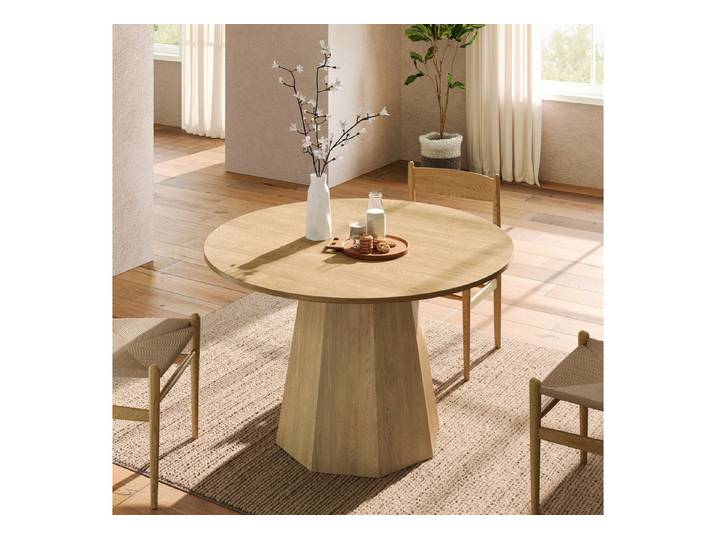 Odikalo Esstisch Küchentisch Wohnzimmertisch (120 x 120 cm, geeignet für 4-6 Personen, klassisches Design, skandinavisch-minimalistischer Stil)