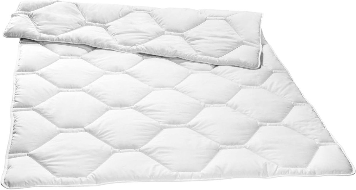 Wit winter dekbed van microfibre met luchtkussen warmteopslag, 155 x 220 cm