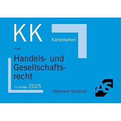 Karteikarten Handels- und Gesellschaftsrecht, Sonstige von Claudia Haack, Alpmann und Schmidt, 978-3-86752-969-3
