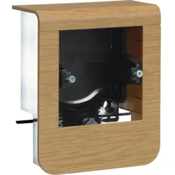 Hager SL20055901D5 Geräteträger universal design für UP-Geräte mit Rahmen SL 20x55mm Dekor Eiche