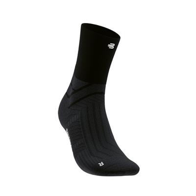 Sportsocken BAUERFEIND "RUN PERFORMANCE MID CUT SOCKS", Herren, Gr. 42-45, Sockengröße, schwarz, Obermaterial: 90% Polyamid, 10% Elasthan, Socken Sportsocken, mit Ventilation Knit Technologie