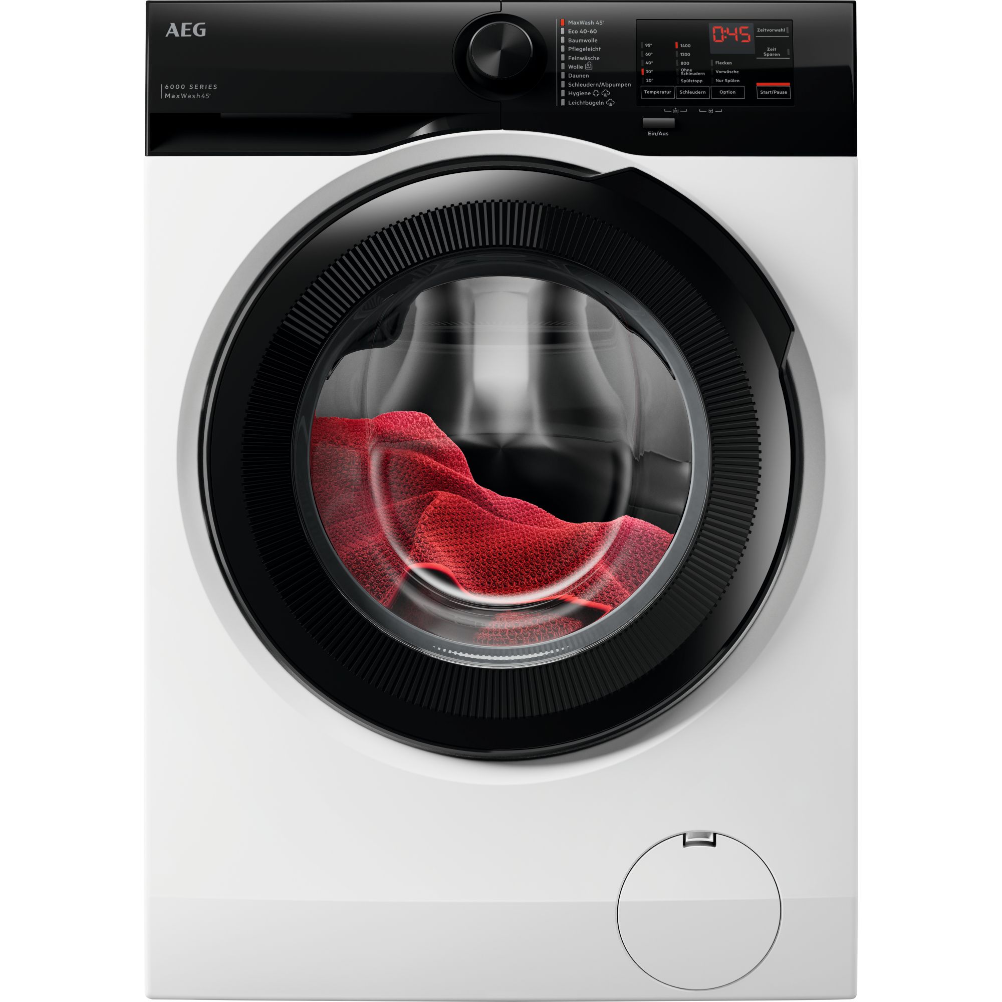 AEG Serie 6000 LR6F5E480 8 kg Frontlader Waschmaschine 1400 U/min aquaStop Funktion (Weiß) 914 913 634