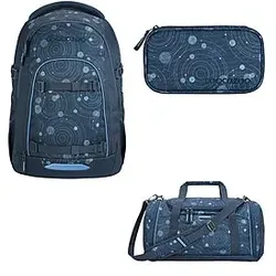 Coocazoo Mate Blue Orbit Schulrucksack Set 3tlg